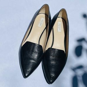 Cole Han Genuine Leather Black Pointed Loafers